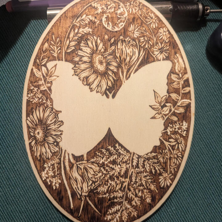 Negative Space Floral Freehand